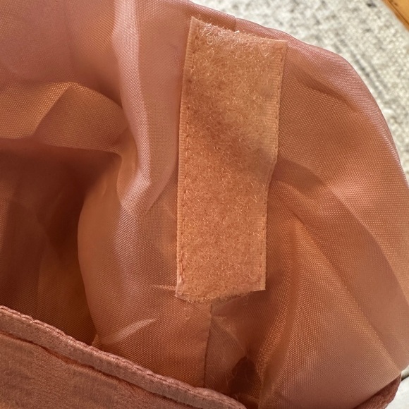 Vintage 80's EVR Pink Silk Striped Oversized Full Zip Sports Bomber Jacket M - Picture 9 of 10